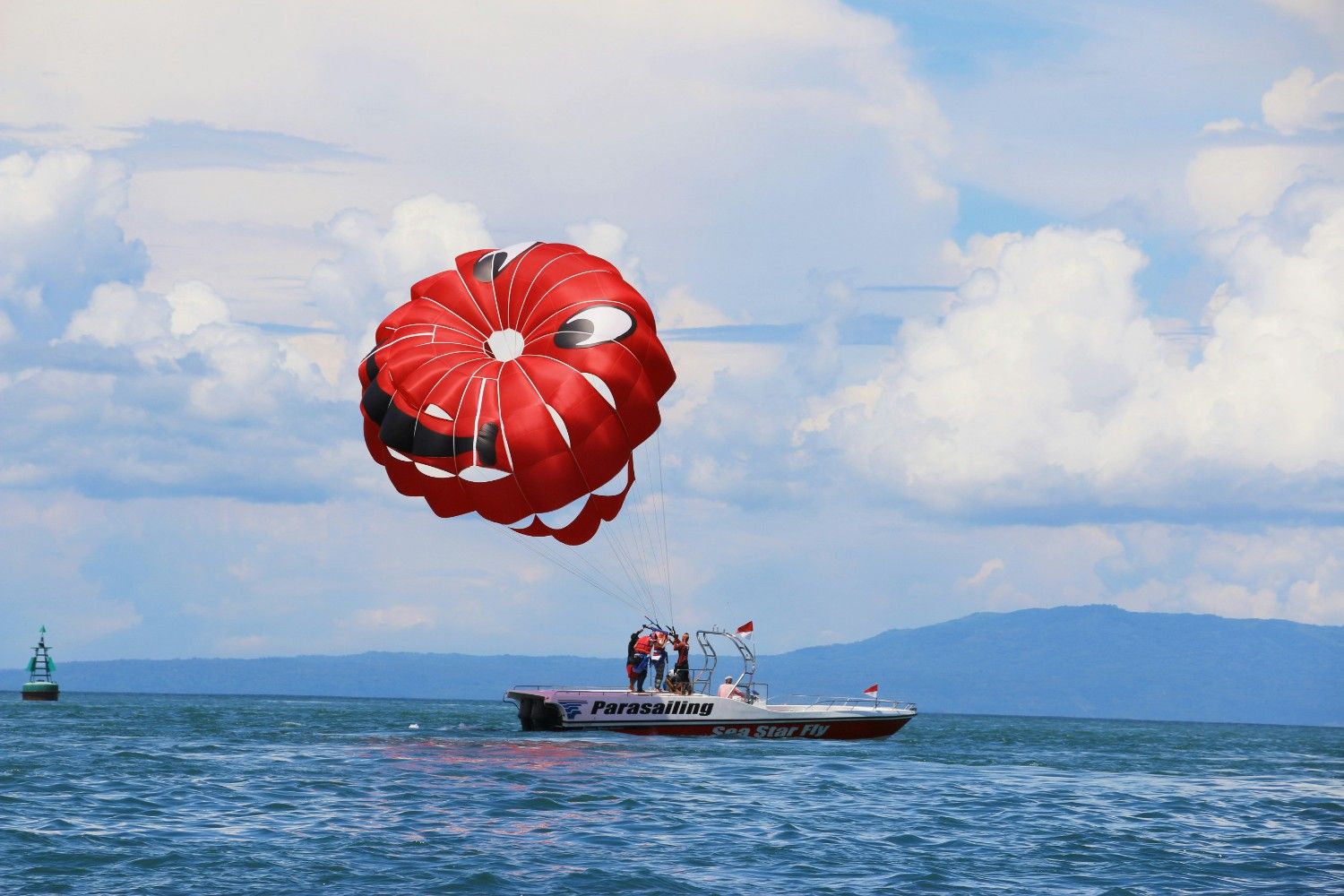 Parasailing over Andaman sea