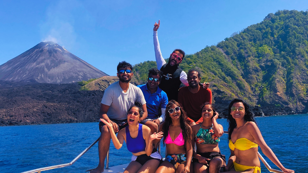 Boat trip to Barren Island volcano